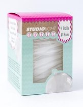 Studio Light Kerstballen wit - 8cm - incl lichtgat