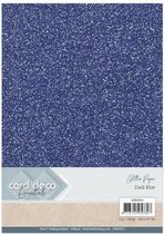 Card Deco Essentials Glitter Paper Dark Blue