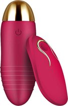 Dlicious - Vibratie eitje - met Afstandsbediening – USB en Snel oplaadbaar – Vibrerend Eitje - 10 trilstanden – Bordeaux Rood –  Remote