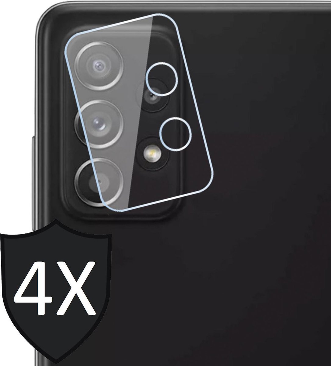 Camera Screenprotector geschikt voor Samsung A52 - 4x Glas Screen Protector