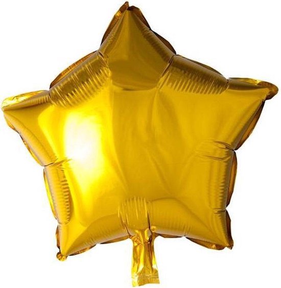 Folieballon Ster Goud - Feestje - Party - Helium of lucht - 5 stuks - 43 cm