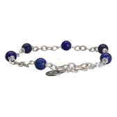 Bela Donaco Armband Wrap Wire B6 – Lapis Lazuli – Sterling Zilver