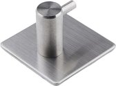 Muller® Copper handdoekhaakjes zelfklevend 4 set - Handdoekhaakjes zelfklevend - Handdoekhaakjes geborsteld RVS - Handdoekhouder - Handdoekhaak - Vierkant - 4 stuks - Geborsteld RV