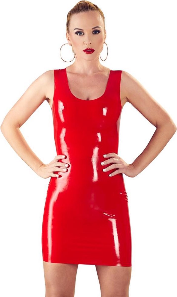 Latex Jurk Rood M