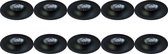 Spot Armatuur 10 Pack - Primux Nora Pro - GU10 Fitting - Inbouw Rond - Mat Zwart - Aluminium - Ø82mm