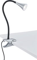 LED Klemlamp - Trinon Vipa - 3W - Warm Wit 3000K - Glans Titaan - Kunststof