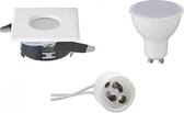 LED Spot Set - Igna - GU10 Fitting - Waterdicht IP65 - Inbouw Vierkant - Mat Wit - 6W - Natuurlijk Wit 4200K - 82mm