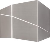LED Wandlamp - Wandverlichting - Trinon Zorran - 6W - Warm Wit 3000K - Rechthoek - Mat Nikkel - Aluminium