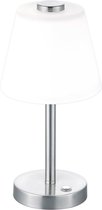 LED Tafellamp - Trinon Emaro - 4W - Warm Wit 3000K - Dimbaar - Rond - Mat Nikkel - Aluminium