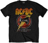 AC/DC Heren Tshirt -2XL- For Those About To Rock 81 Zwart