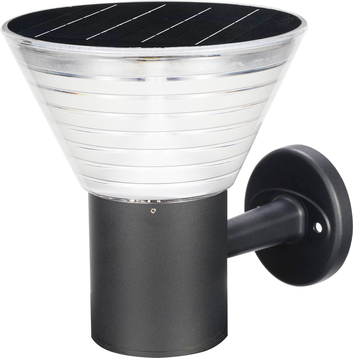 Iplux® - Rome - Solar Tuinverlichting - Warm wit - Wandlamp 27cm