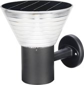 Iplux - Rome - Solar Tuinverlichting - Warm wit - Wandlamp 27cm