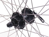 Voorwiel 28/29 / 622x19C Ryde Andra 30 velg met Shimano FH-M525 naaf voor 6 bouts remschijf - zwart