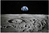 Poster – Uitzicht op de Aarde vanaf de Maan - 90x60cm Foto op Posterpapier