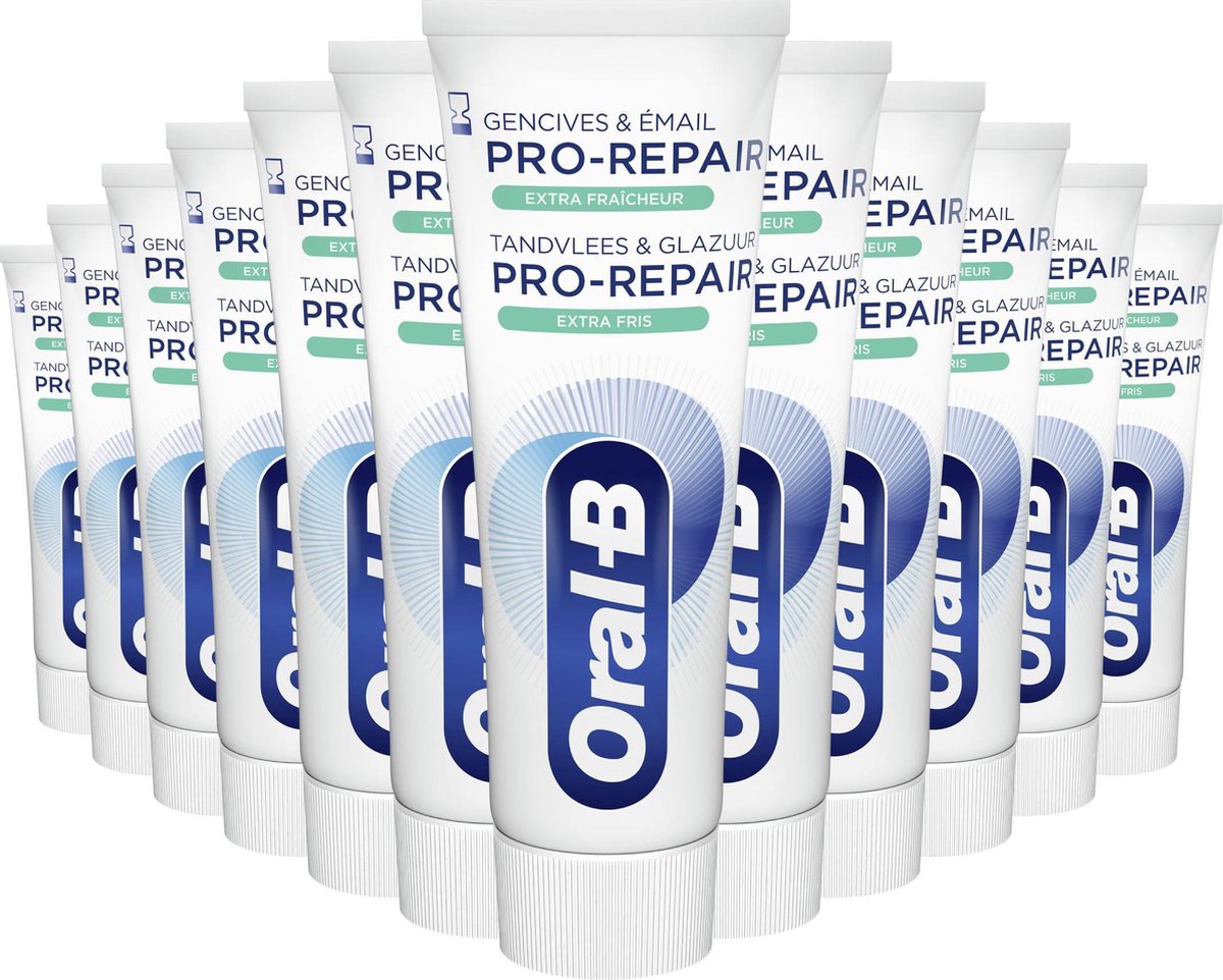 12x Oral-B Tandpasta Pro-Repair Tandvlees & Glazuur Extra Fris 75 ml