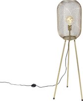 QAZQA waya - Moderne Vloerlamp | Staande Lamp - 1 lichts - H 118 cm - Goud/messing -  Woonkamer | Slaapkamer | Keuken