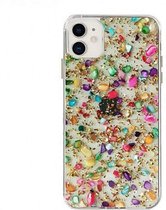 GSM-Basix Hard Backcover Case Steen Serie voor Apple iPhone 11 Pro Goud Mix