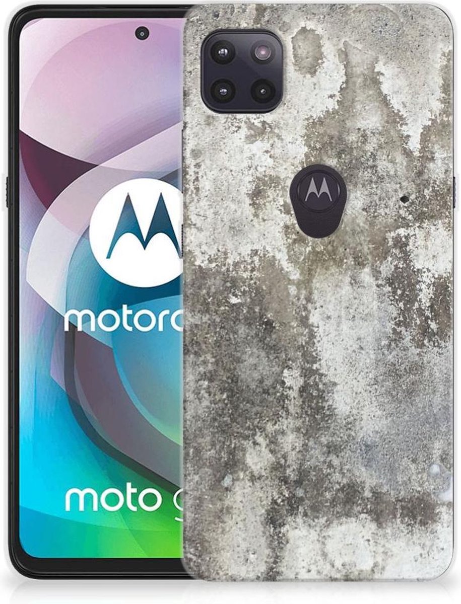 Motorola Moto G 5G TPU Siliconen Hoesje Beton Print