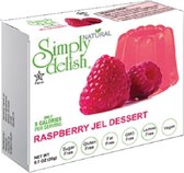 Simply Delish | Naturel Jelly Dessert | Framboos | 4 x 5g  (20 gram)  | Snel afvallen zonder poespas!