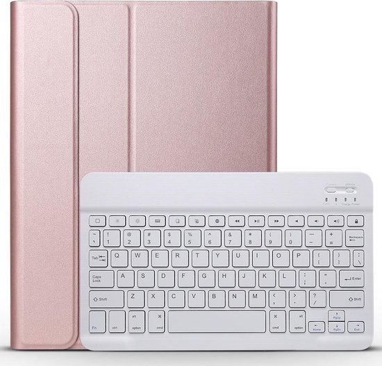 Shop4 - iPad 9.7 (2018) Toetsenbord Hoes - Bluetooth Keyboard Cover Business Rosé Goud - Shop4