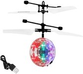 Discoball - Vliegende discobal - Disco - LED - Ledlicht - Sfeerlicht - Sfeermaker - Met sensoren - Feest artikel - 4 propellors - Nieuw model - LIMITED EDITION