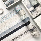 Washi tape | set | 12 tapes - Mozaïek | verschillende afmetingen