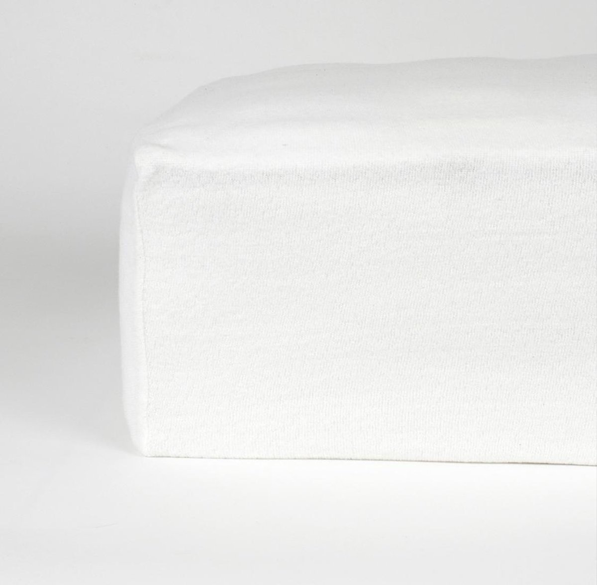 molton Hoeslaken voor Matras Tweepersoons-Lits-Jumeaux- 200x220cm Rondom Elastiek+40 cm hoekhoogte- voor Boxspring-Waterbed- Wit