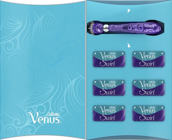 Gillette Venus Deluxe Smooth Swirl Scheersysteem Voor Vrouwen + 5 Scheermesjes - Gillette Venus