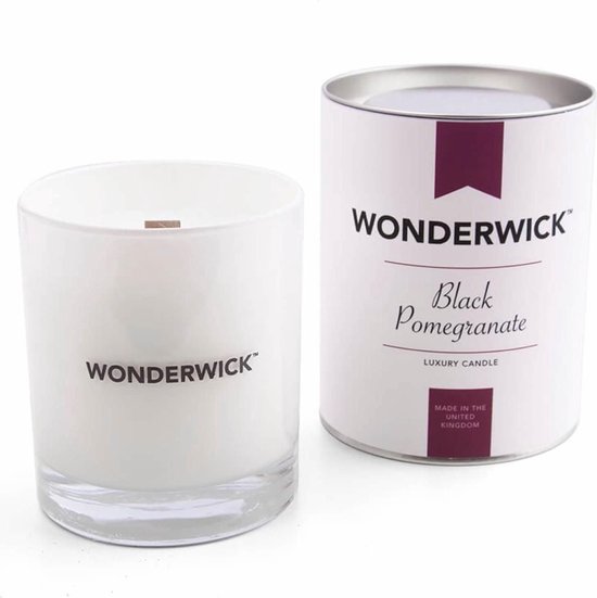 Wonderwick - Black Pomegranate kaars wit