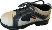 LMC Dozer werkschoenen - leren veiligheidsschoen type S2 - met stalen neus - maat 44 - kleur creme /zwart - met profielzool