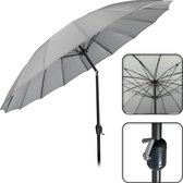 Bol.com MaxxGarden Parasol Shanghai - 325 cm - Luxe tuin en balkon parasol – Lichtgrijs aanbieding
