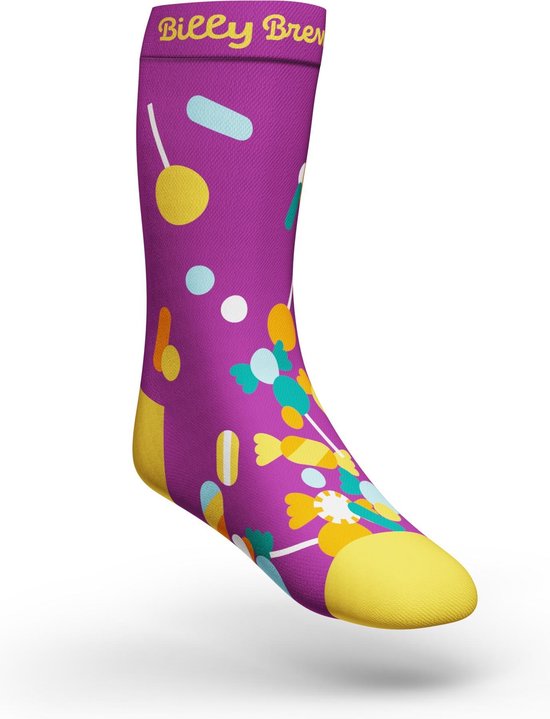 Billy Brewster - Candy Explosion fietssokken - Wielrensokken Heren - maat 39-46