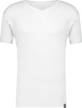 RJ Bodywear Sweatproof T-shirt (1-pack) - heren T-shirt met anti-zweet oksels - V-hals - wit - Maat: S