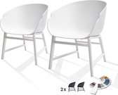 Alex fauteuils in een set van 2 - Limited Edition Living stoelen voor in de woonkamer! - Wit