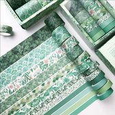 Washi tape | set | 12 tapes - groen | verschillende afmetingen