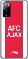 6F hoesje - geschikt voor Samsung Galaxy S20 FE - Transparant TPU Case - AFC Ajax - met opdruk #ffffff