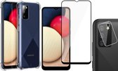 Samsung A02s Hoesje - Samsung Galaxy A02s Hoesje en Samsung A02s Screenprotector en Samsung A02s Camera Protector - Samsung A02s Hoesje Transparant Shock Proof Case Cover Hoes + Sa