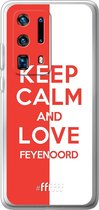 6F hoesje - geschikt voor Huawei P40 Pro+ -  Transparant TPU Case - Feyenoord - Keep calm #ffffff