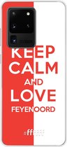 6F hoesje - geschikt voor Samsung Galaxy S20 Ultra -  Transparant TPU Case - Feyenoord - Keep calm #ffffff