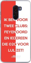 6F hoesje - geschikt voor Xiaomi Pocophone F1 -  Transparant TPU Case - Feyenoord - Quote #ffffff