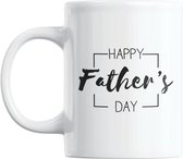 Studio Verbiest - Mok met tekst - Vaderdag - Happy father's day (10) - 300ml ( Vader / Papa / Cadeau / Koffie / Thee )