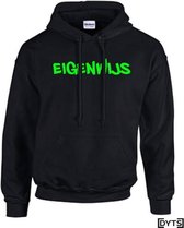 Hoodie | Karakter | Eigenwijs03 | Kids - fluor green, S 5/6(38cm)