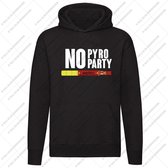 No pyro no party  Trui met capuchon | PSV | Eindhoven |hoodie | unisex | sweater | Zwart