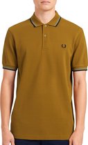 Fred Perry Fred Perry Twin Tipped Poloshirt - Mannen - bruin (camel) - lichtblauw - navy