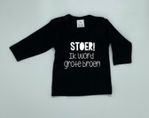 Shirt Stoer ik word grote broer! - Zwart, 68