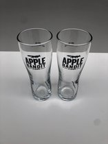 apple bandit 2x 25cl bierglas glas ciderglas ciderglazen bierglazen