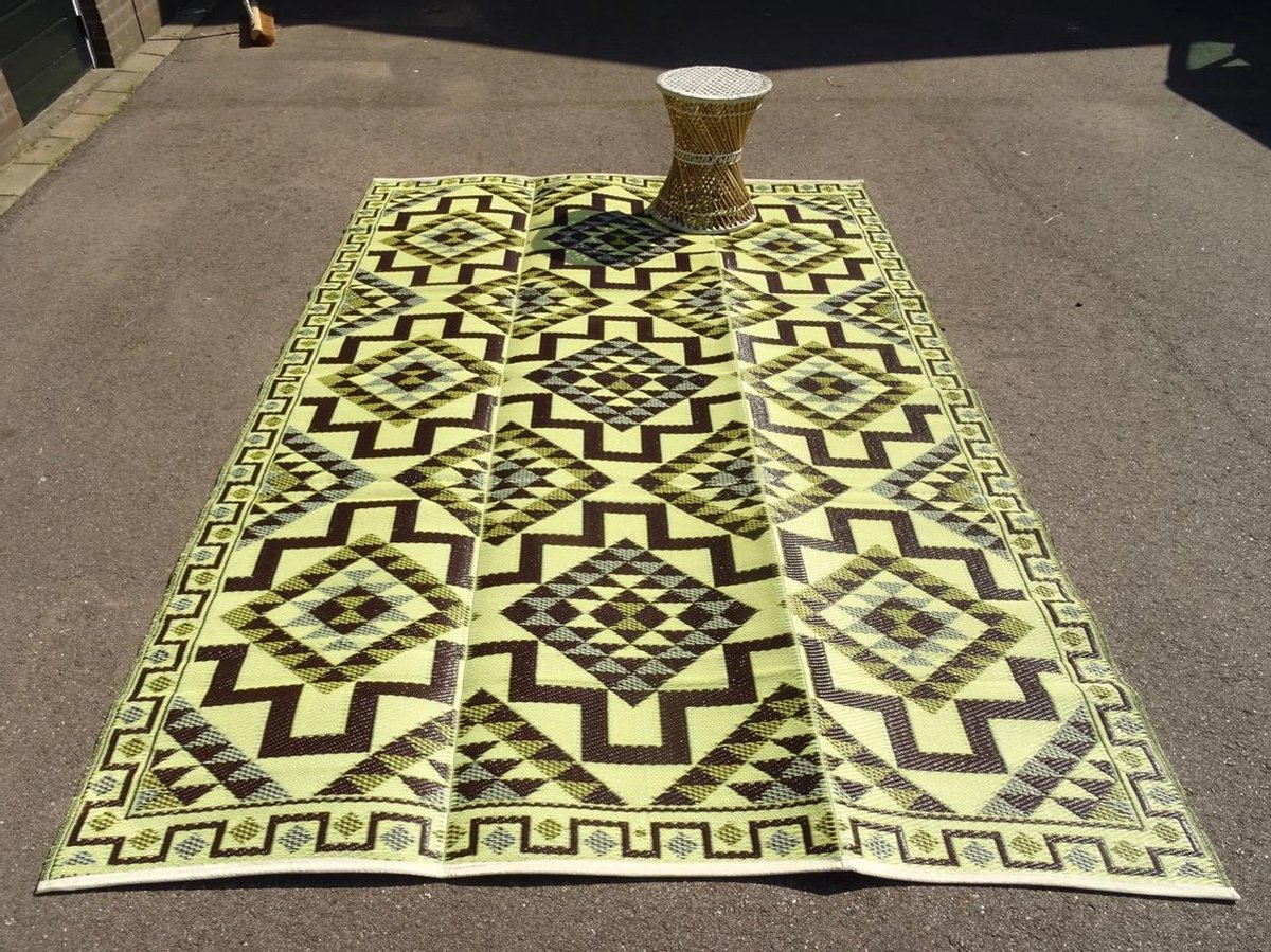 plastic vloerkleed-buitenkleed 180x270cm retro Aztec
