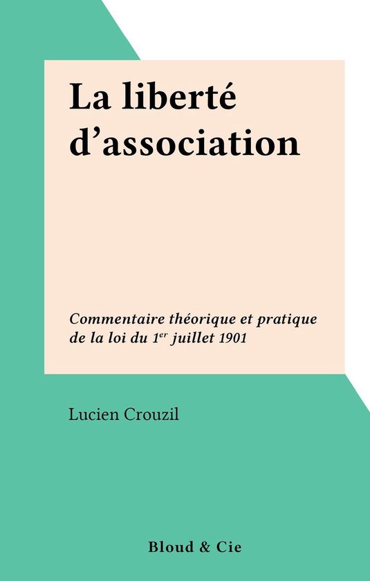 La liberté d'association - cover