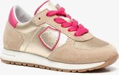 Groot leren meisjes sneakers - Beige - Maat 22