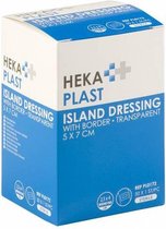 HEKA plast border - Eilandpleister transparant steriel -  5 x 7 cm - 50 stuks